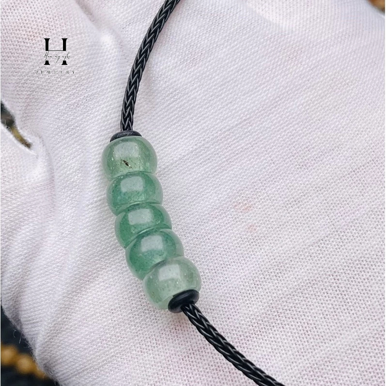Vòng tay ngũ điếu đá thạch anh dâu tây xanh HANMYNGHE 3 Vòng tay ngũ điếu đá thạch anh dâu tây xanh HANMYNGHE - Hình ảnh 3
