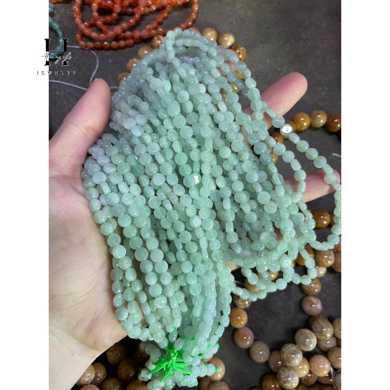 Vòng chuỗi bánh xe đá lam ngọc tự nhiên HANMYNGHE 7 Vòng chuỗi bánh xe đá lam ngọc tự nhiên HANMYNGHE - Hình ảnh 7