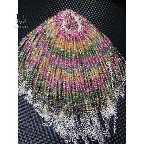 Vòng tay đá tourmaline vụn HANMYNGHE 1 Vòng tay đá tourmaline vụn HANMYNGHE