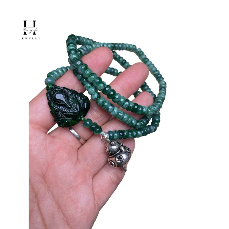 Vòng tay đá ngọc cẩm thạch bánh xe mix hồ ly HANMYNGHE 1 Vòng tay đá ngọc cẩm thạch bánh xe mix hồ ly HANMYNGHE