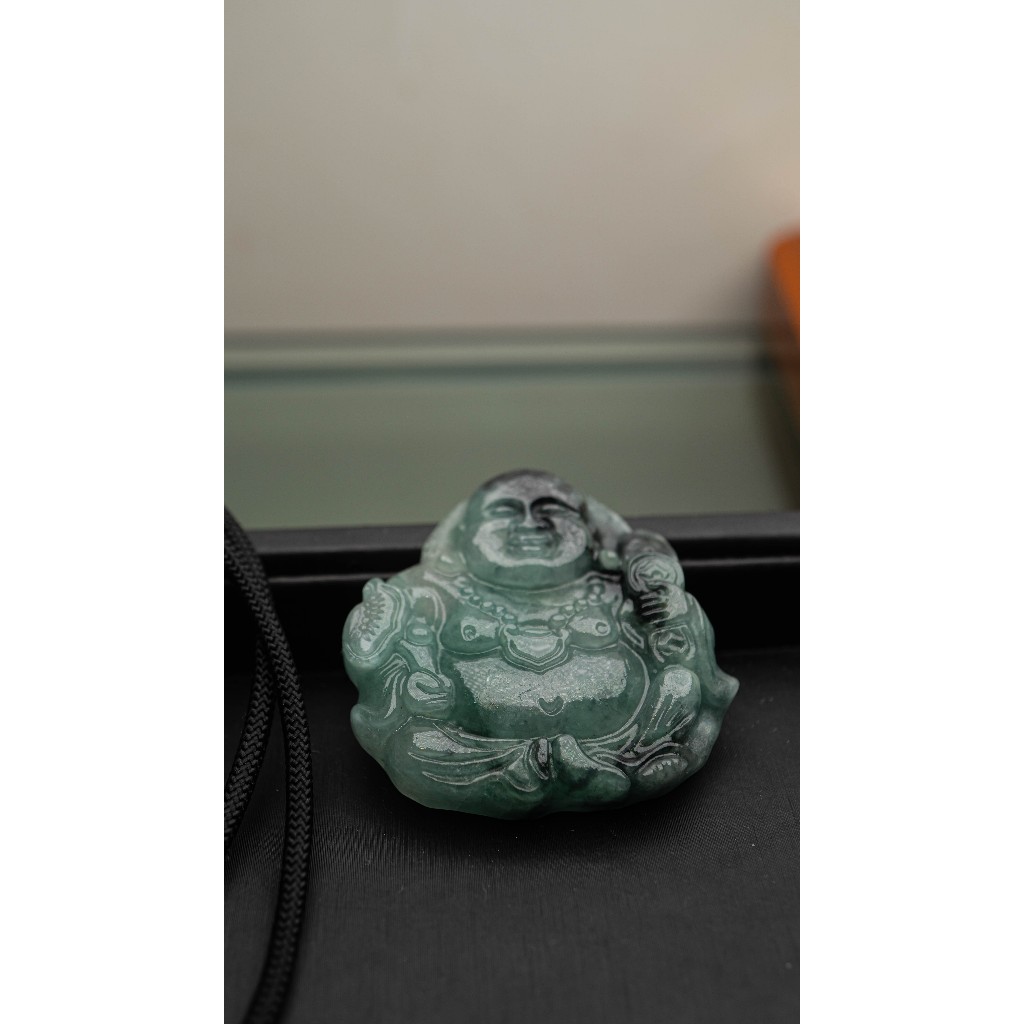 Mặt dây chuyền di lặc đá ngọc cẩm thạch tặng kèm dây đeo HANMYNGHE 1 Mặt dây chuyền di lặc đá ngọc cẩm thạch tặng kèm dây đeo HANMYNGHE