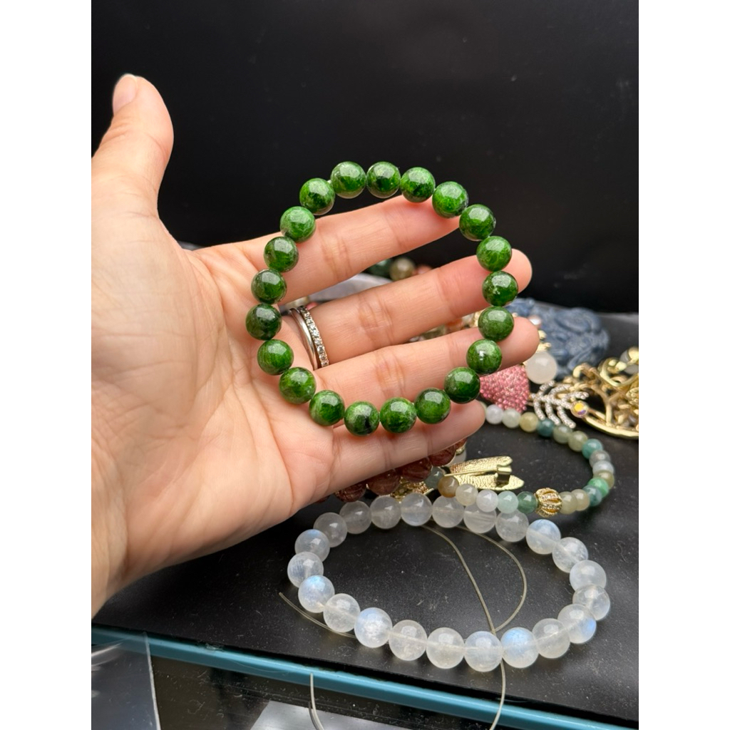 vòng tay diopside 9li 2 vòng tay diopside 9li - Hình ảnh 2