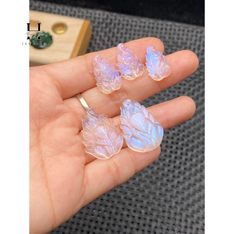 Mặt dây hồ ly đá moonstone ánh sà cừ mạnh HANMYNGHE 2 Mặt dây hồ ly đá moonstone ánh sà cừ mạnh HANMYNGHE - Hình ảnh 2