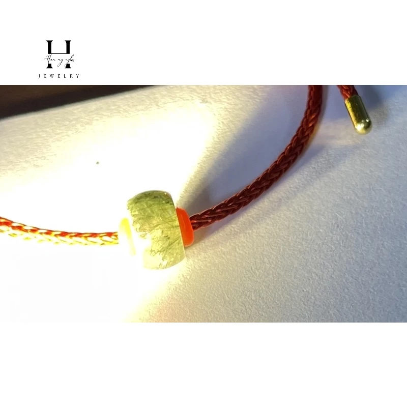 Vòng tay đồng điếu đá thạch anh tóc xanh HANMYNGHE 2 Vòng tay đồng điếu đá thạch anh tóc xanh HANMYNGHE - Hình ảnh 2