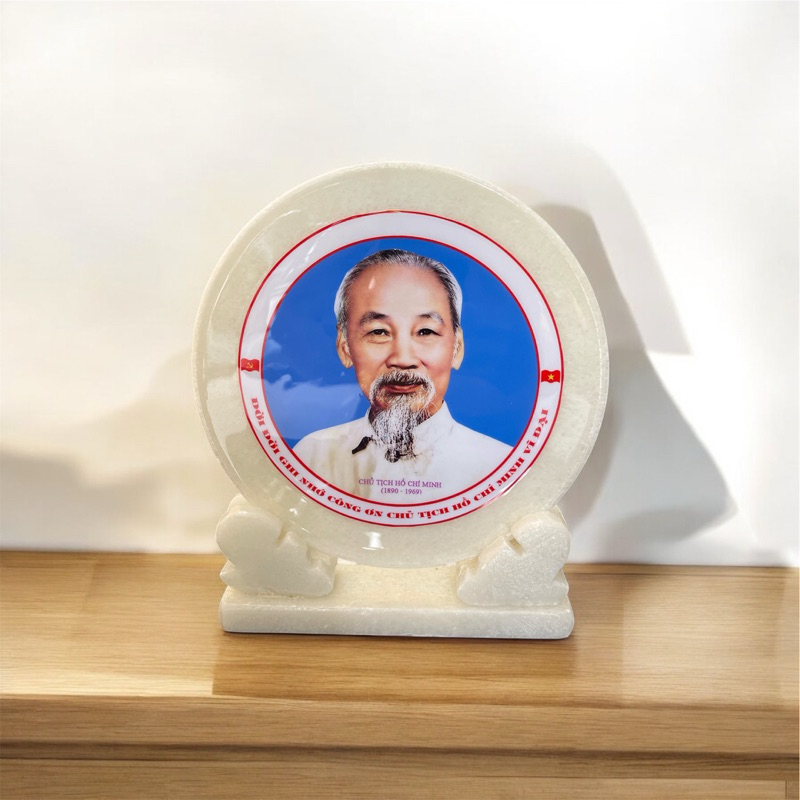 Đĩa đá in ảnh Bác Hồ đk 20 cm HANMYNGHE 1 Đĩa đá in ảnh Bác Hồ đk 20 cm HANMYNGHE