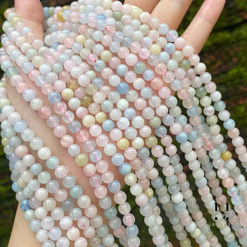 Vòng tay đá beryl tự nhiên 5.8 mm quấn 3 vòng HANMYNGHE 2 Vòng tay đá beryl tự nhiên 5.8 mm quấn 3 vòng HANMYNGHE - Hình ảnh 2