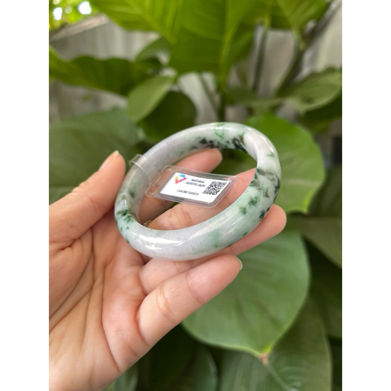 Vòng tay đá ngọc cẩm thạch A kèm giấy kiểm định liulad HANMYNGHE 1 Vòng tay đá ngọc cẩm thạch A kèm giấy kiểm định liulad HANMYNGHE