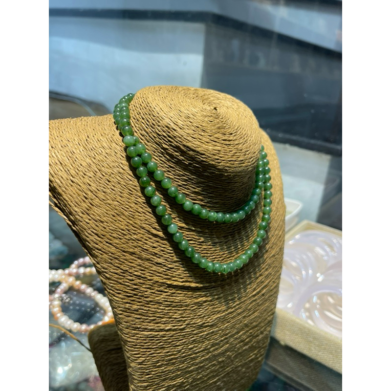 Vòng cổ ngọc bích 6 mm dài 68 cm HANMYNGHE 2 Vòng cổ ngọc bích 6 mm dài 68 cm HANMYNGHE - Hình ảnh 2