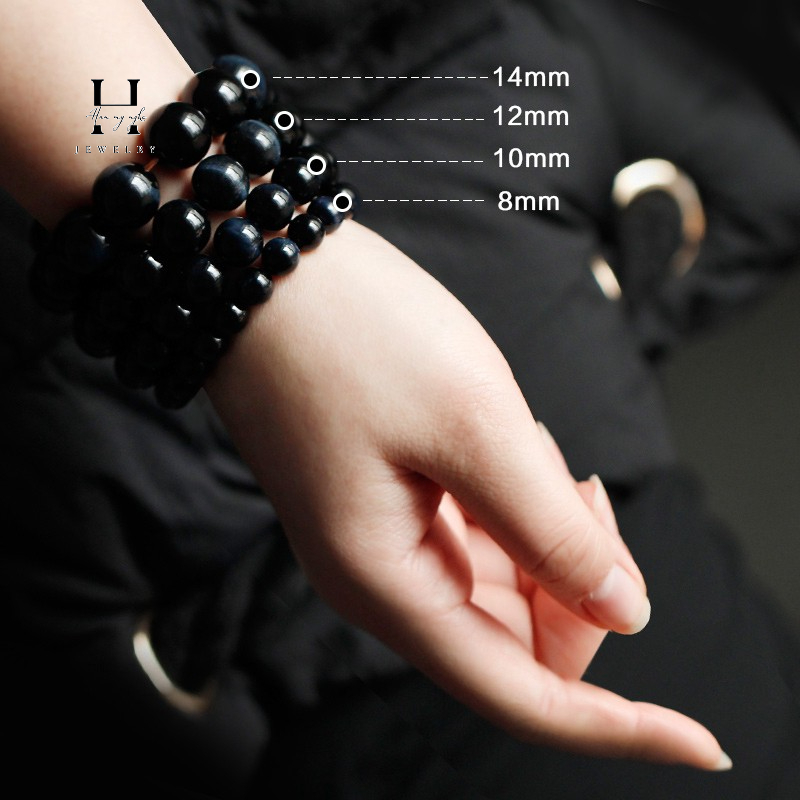 Vòng tay đá mắt hổ xanh đen HANMYNGHE 2 Vòng tay đá mắt hổ xanh đen HANMYNGHE - Hình ảnh 2