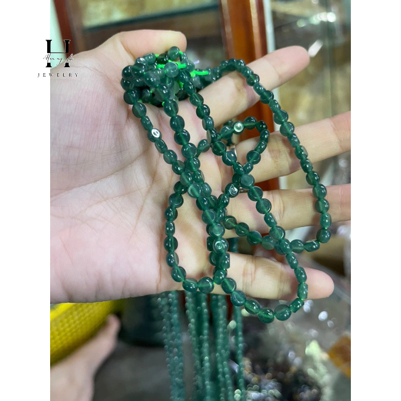 Vòng chuỗi bánh xe đá lam ngọc tự nhiên HANMYNGHE 3 Vòng chuỗi bánh xe đá lam ngọc tự nhiên HANMYNGHE - Hình ảnh 3