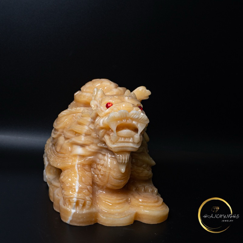 Long quy đá ngọc hoàng long 20 cm HANMYNGHE 3 Long quy đá ngọc hoàng long 20 cm HANMYNGHE - Hình ảnh 3