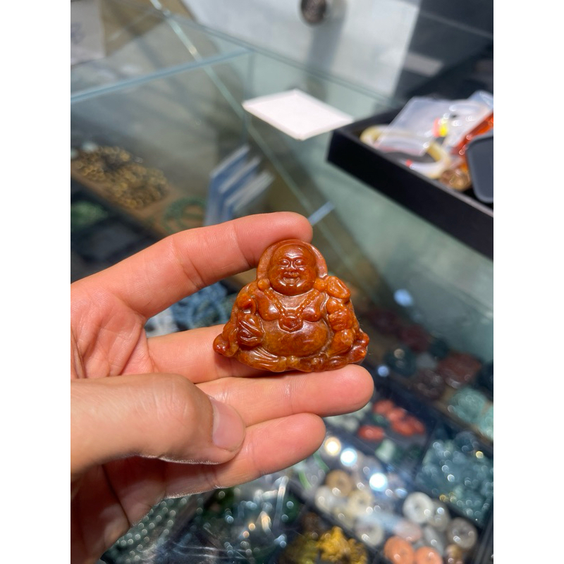 Mặt dây chuyền di lặc đá ngọc cẩm thạch huyết tặng kèm dây đeo HANMYNGHE 3 Mặt dây chuyền di lặc đá ngọc cẩm thạch huyết tặng kèm dây đeo HANMYNGHE - Hình ảnh 3