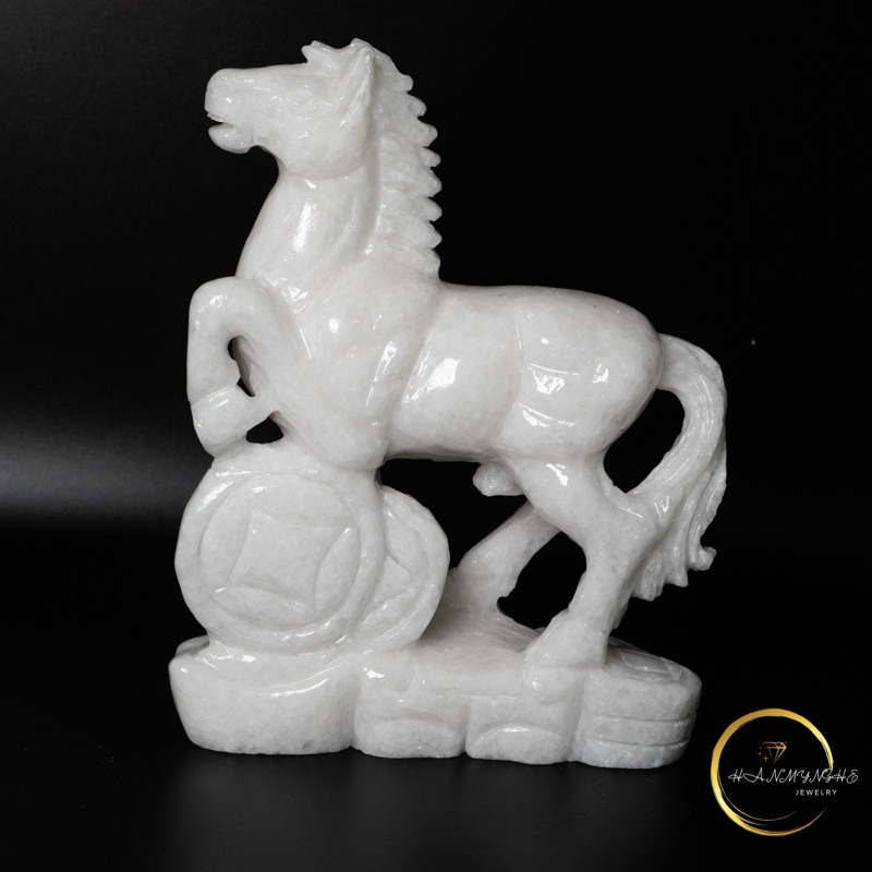 Cặp ngựa đá non nước 20cm HANMYNGHE 3 Cặp ngựa đá non nước 20cm HANMYNGHE - Hình ảnh 3