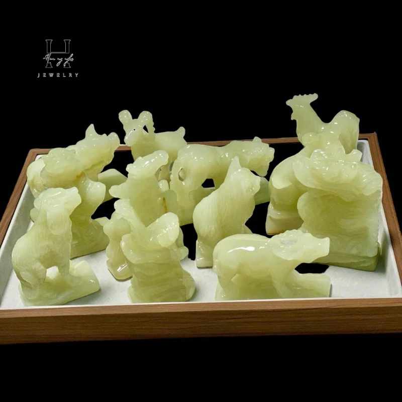 12 con giáp đá ngọc onyz 10 cm HANMYNGHE 2 12 con giáp đá ngọc onyz 10 cm HANMYNGHE - Hình ảnh 2