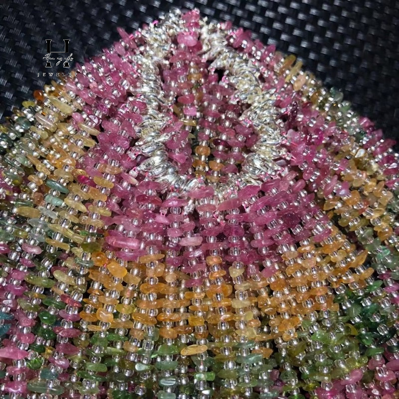 Vòng tay đá tourmaline vụn HANMYNGHE 3 Vòng tay đá tourmaline vụn HANMYNGHE - Hình ảnh 3