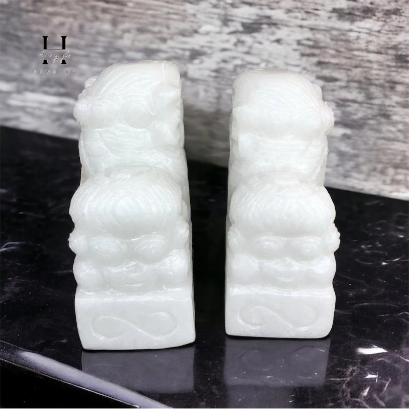 Cặp tượng kỳ lân quay đầu đá non nước phong thuỷ cao 20 cm HAN 3 Cặp tượng kỳ lân quay đầu đá non nước phong thuỷ cao 20 cm HAN - Hình ảnh 3