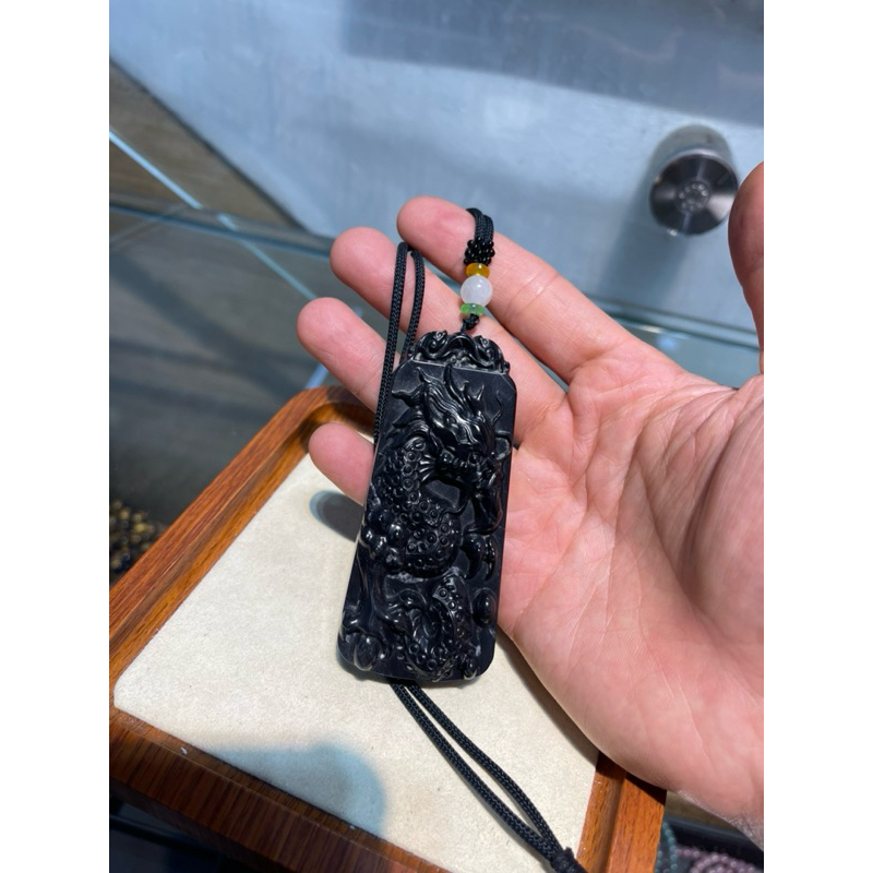 Mặt dây chuyền rồng đá ngọc onyz tự nhiên HANMYNGHE 2 Mặt dây chuyền rồng đá ngọc onyz tự nhiên HANMYNGHE - Hình ảnh 2