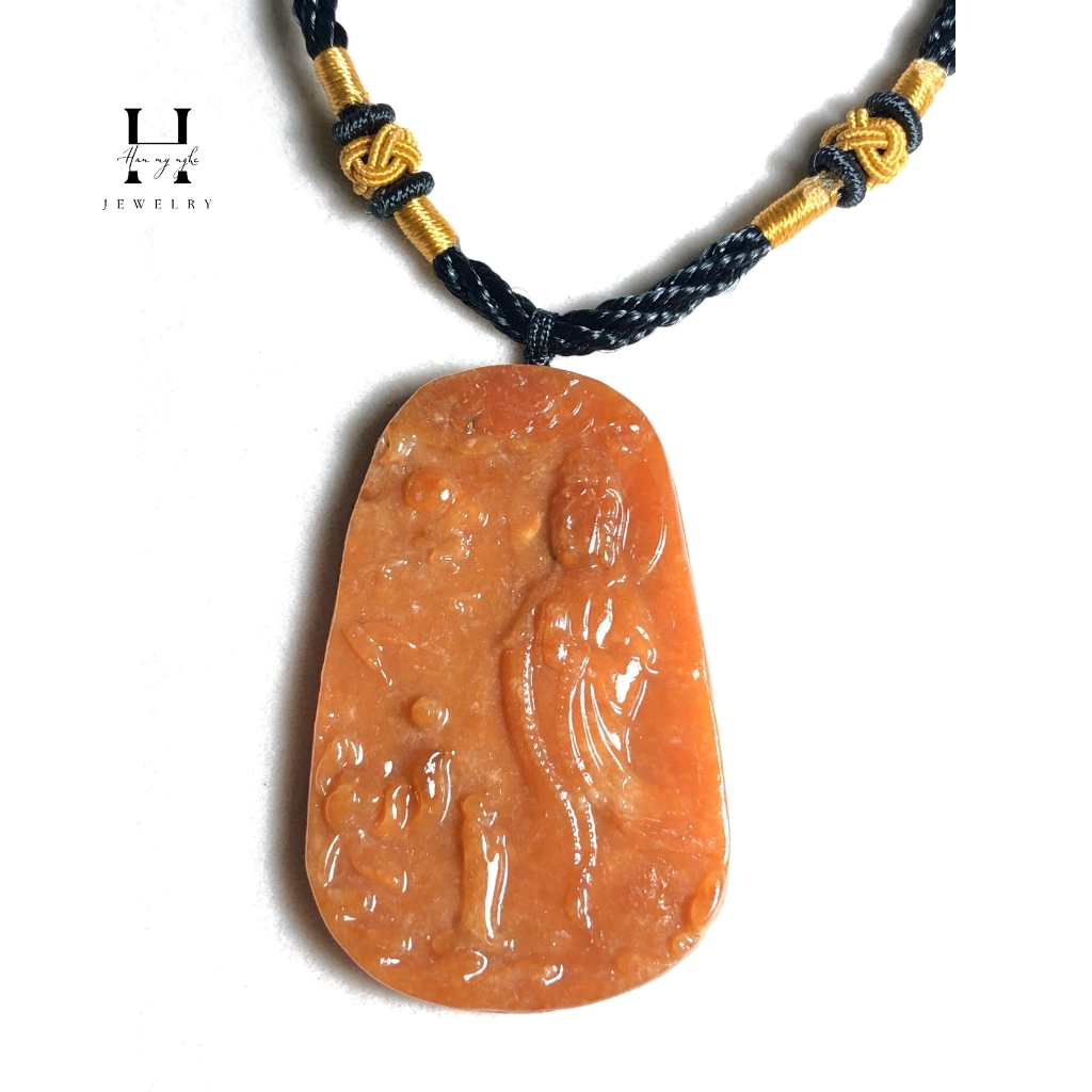 MẶT DÂY CHUYỀN QUAN THẾ ÂM NGỌC tặng kèm dây đeo 1 MẶT DÂY CHUYỀN QUAN THẾ ÂM NGỌC tặng kèm dây đeo