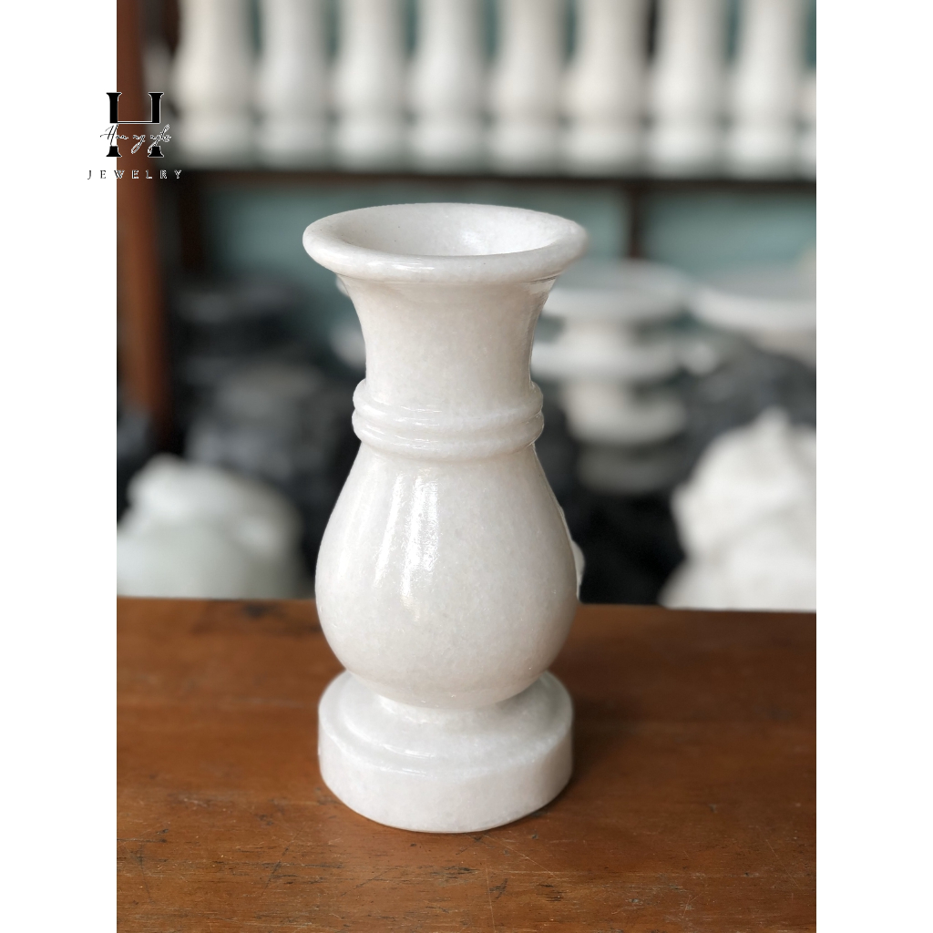 Bình hoa bằng đá Non Nước đẹp cao 20cm và 25 cm HANMYNGHE 1 Bình hoa bằng đá Non Nước đẹp cao 20cm và 25 cm HANMYNGHE