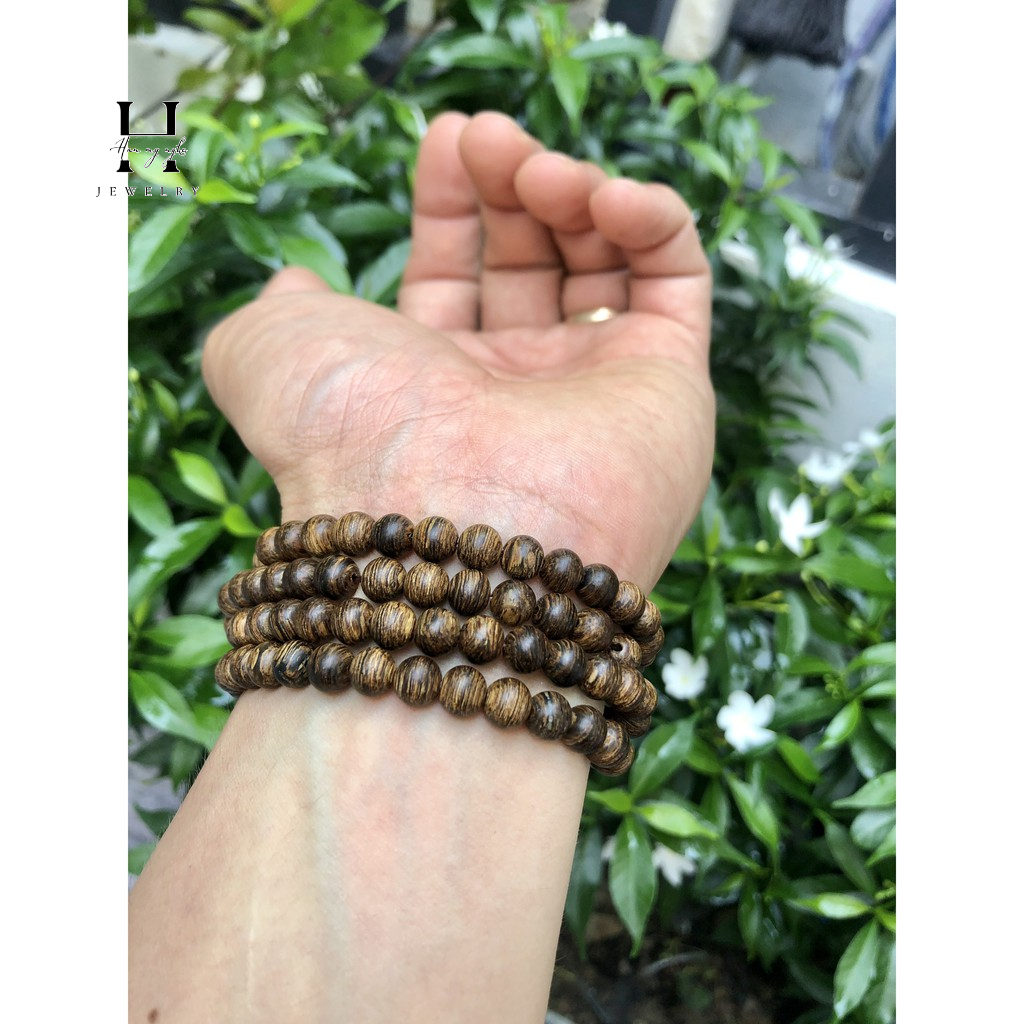 Vòng trầm sánh chìm 108 hạt 6mm HANMYNGHE 1 Vòng trầm sánh chìm 108 hạt 6mm HANMYNGHE