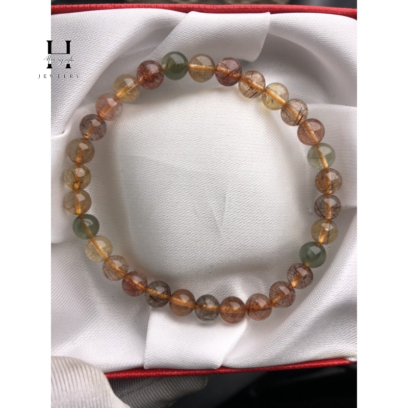 Vòng tay thạch anh tóc 7 mm HANMYNGHE 2 Vòng tay thạch anh tóc 7 mm HANMYNGHE - Hình ảnh 2