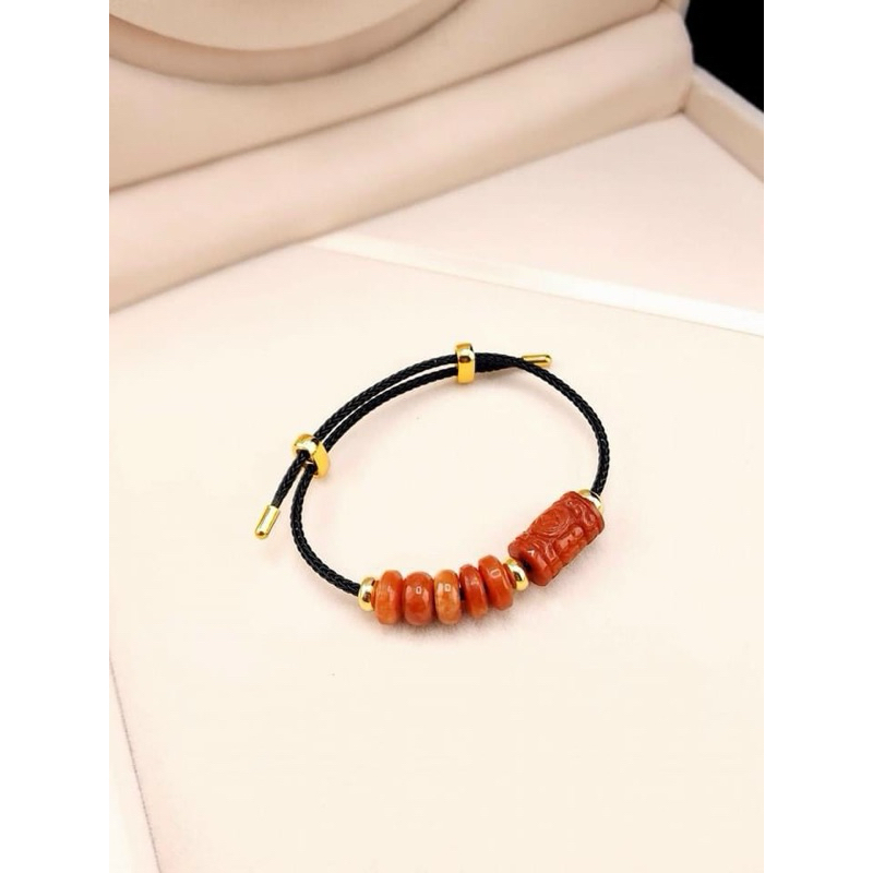Vòng tay ngũ điếu mix lu thống chạm kim tiền đá ngọc cẩm thạch huyết HANMYNGHE 3 Vòng tay ngũ điếu mix lu thống chạm kim tiền đá ngọc cẩm thạch huyết HANMYNGHE - Hình ảnh 3