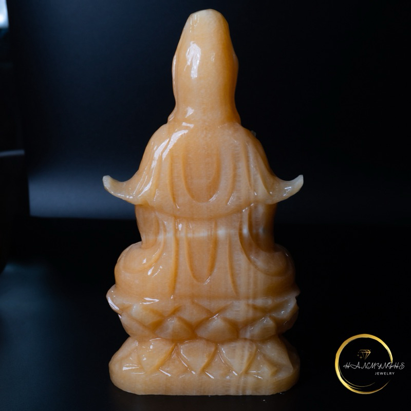 Tượng quan âm ngồi 20 cm đá ngọc hoàng long tự nhiên HANMYNGHE 2 Tượng quan âm ngồi 20 cm đá ngọc hoàng long tự nhiên HANMYNGHE - Hình ảnh 2