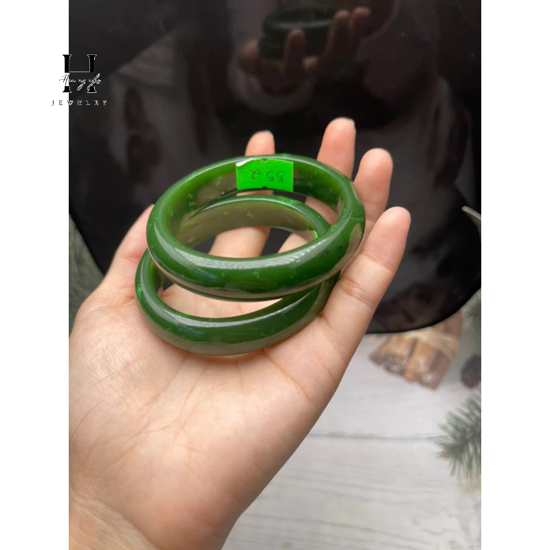 Vòng tay đá ngọc bích tự nhiên kèm giấy kiểm định đá quý HANMYNGHE 2 Vòng tay đá ngọc bích tự nhiên kèm giấy kiểm định đá quý HANMYNGHE - Hình ảnh 2