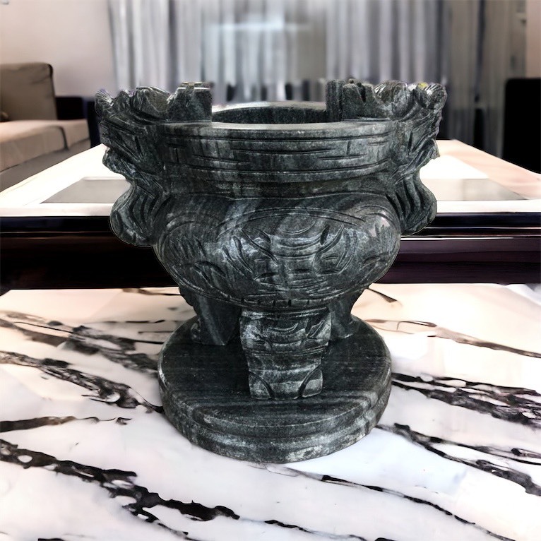 Lư hương chạm rồng đá non nước 20 cm HANMYNGHE 4 Lư hương chạm rồng đá non nước 20 cm HANMYNGHE - Hình ảnh 4