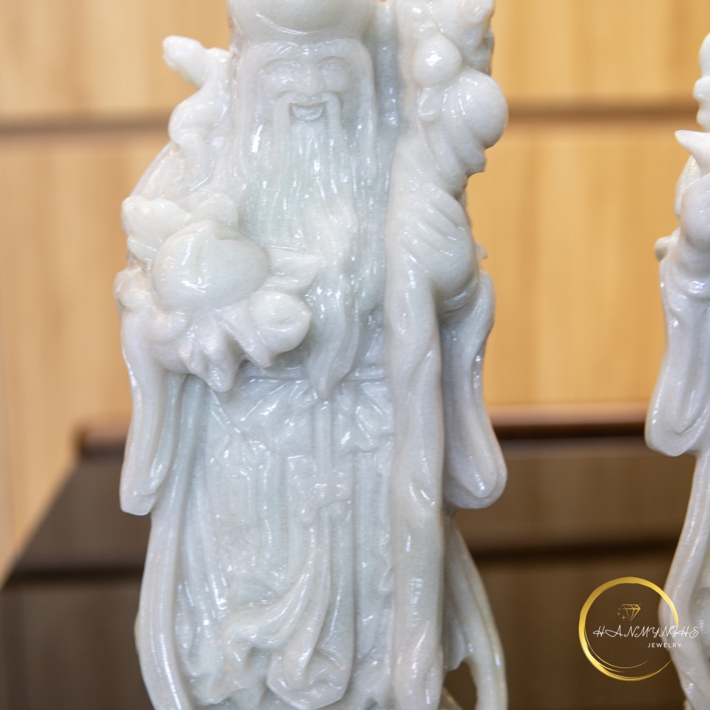 Bộ tam đa phước lộc thọ đá xám trắng tự nhiên nguyên khối cao 30cm HANMYNGHE 2 Bộ tam đa phước lộc thọ đá xám trắng tự nhiên nguyên khối cao 30cm HANMYNGHE - Hình ảnh 2