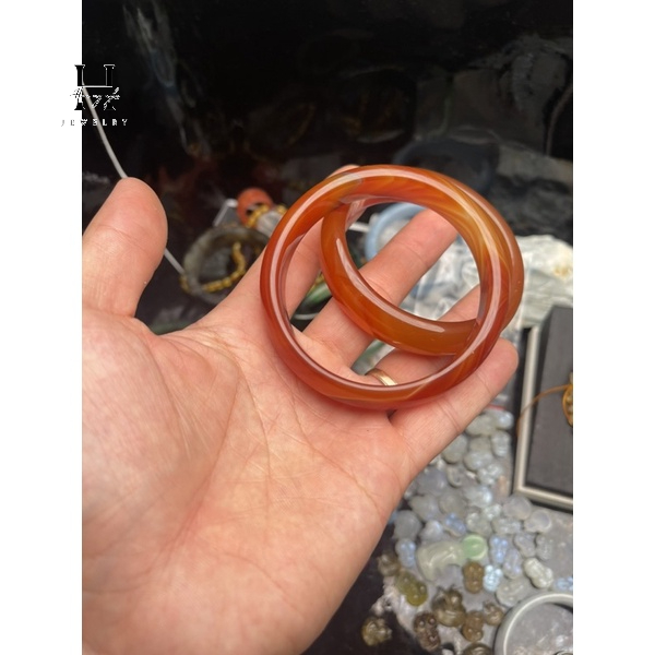 Vòng tay bảng liền đá mã não tự nhiên size 50-60 mm HANMYNGHE 2 Vòng tay bảng liền đá  mã não tự nhiên size 50-60 mm HANMYNGHE - Hình ảnh 2