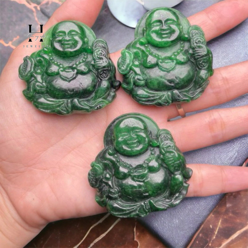 Di lặc đá ngọc cẩm thạch tặng kèm dây đeo cổ HANMYNGHE 3 Di lặc đá ngọc cẩm thạch tặng kèm dây đeo cổ HANMYNGHE - Hình ảnh 3