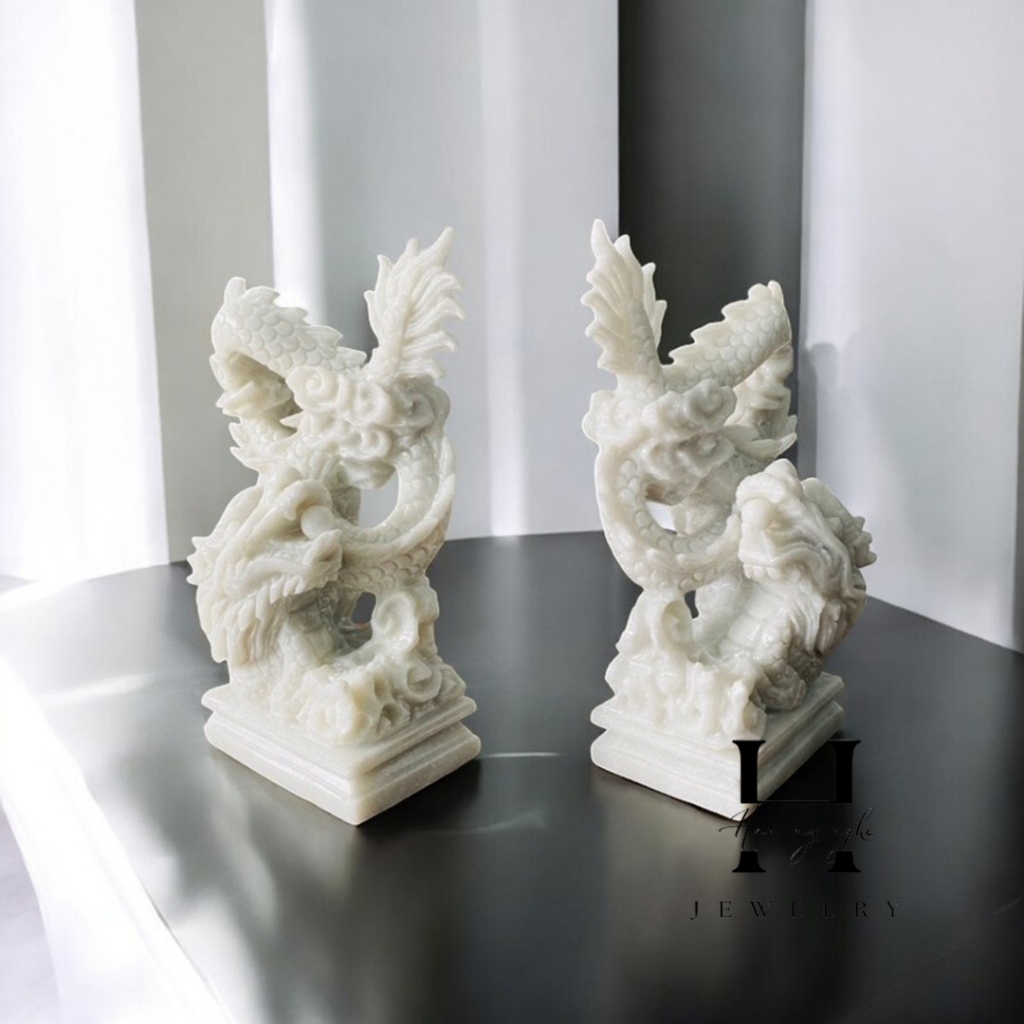 Cặp rồng đứng đá tự nhiên nguyên khối cao 22cm HANMYNGHE 2 Cặp rồng đứng đá tự nhiên nguyên khối cao 22cm HANMYNGHE - Hình ảnh 2