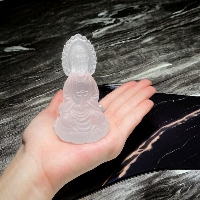 Tượng phật để ô tô quan âm lưu ly cao cấp cao HANMYNGHE 1 Tượng phật để ô tô quan âm lưu ly cao cấp cao HANMYNGHE