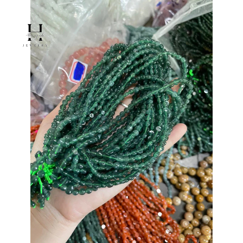 Vòng chuỗi bánh xe đá lam ngọc tự nhiên HANMYNGHE 5 Vòng chuỗi bánh xe đá lam ngọc tự nhiên HANMYNGHE - Hình ảnh 5