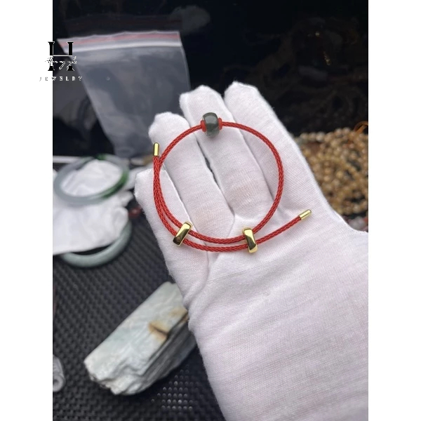 Vòng tay đồng điếu đá thạch anh tóc xanh HANMYNGHE 1 Vòng tay đồng điếu đá thạch anh tóc xanh HANMYNGHE