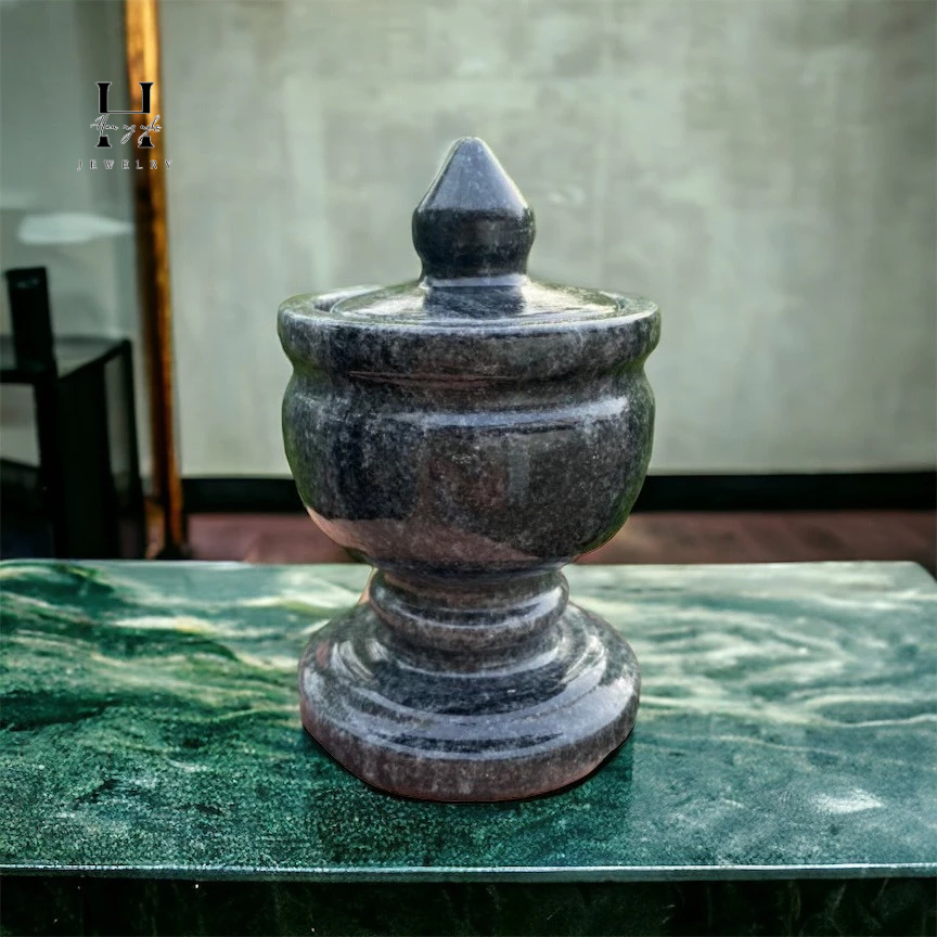 Ly nước để bàn thờ có nắp đá non nước trang trí bàn thờ HANMYNGHE 4 Ly nước để bàn thờ có nắp đá non nước trang trí bàn thờ HANMYNGHE - Hình ảnh 4