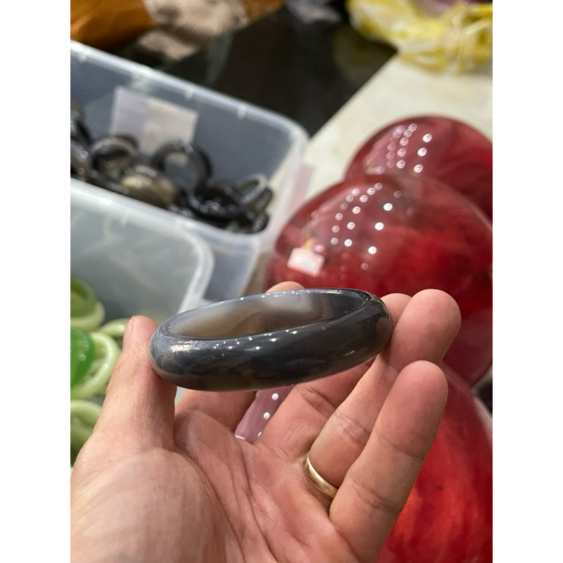 Vòng tay đá mã não tự nhiên ni 53-58 mm HANMYNGHE 4 Vòng tay đá mã não tự nhiên ni 53-58 mm HANMYNGHE - Hình ảnh 4