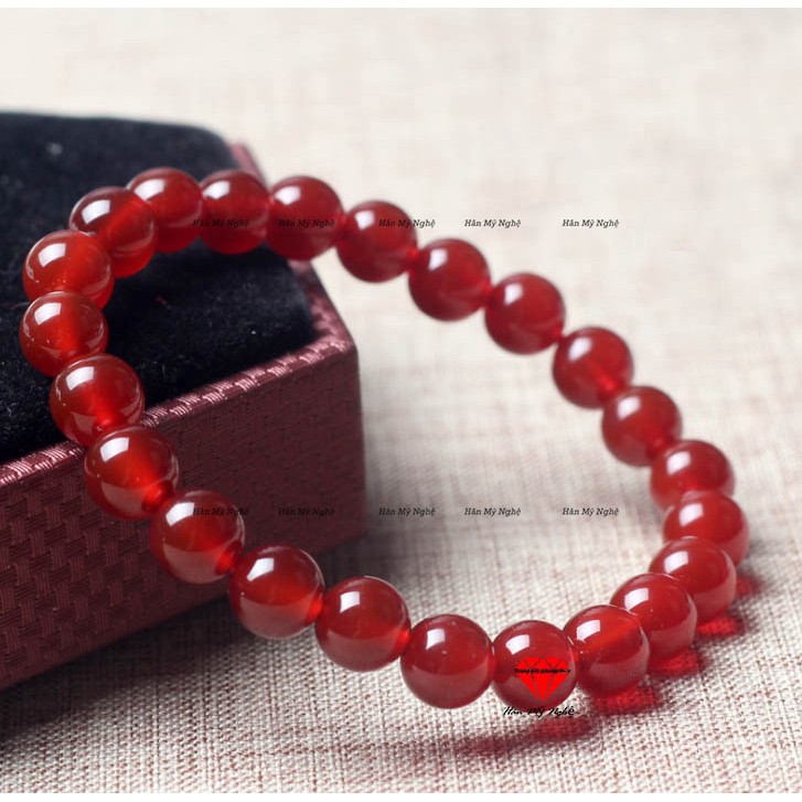 Vòng tay đá mã não đỏ 8mm HANMYNGHE 1 Vòng tay đá mã não đỏ 8mm HANMYNGHE