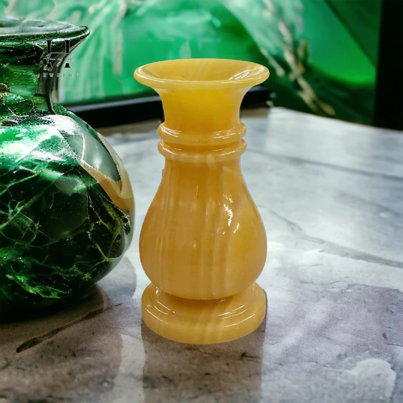 Lọ hoa đá ngọc hoàng long cao 20 cm HANMYNGHE 1 Lọ hoa đá ngọc hoàng long cao 20 cm HANMYNGHE