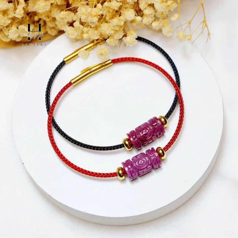 Vòng tay lu thống đá ruby nam phi tự nhiên HANMYNGHE 3 Vòng tay lu thống đá ruby nam phi tự nhiên HANMYNGHE - Hình ảnh 3