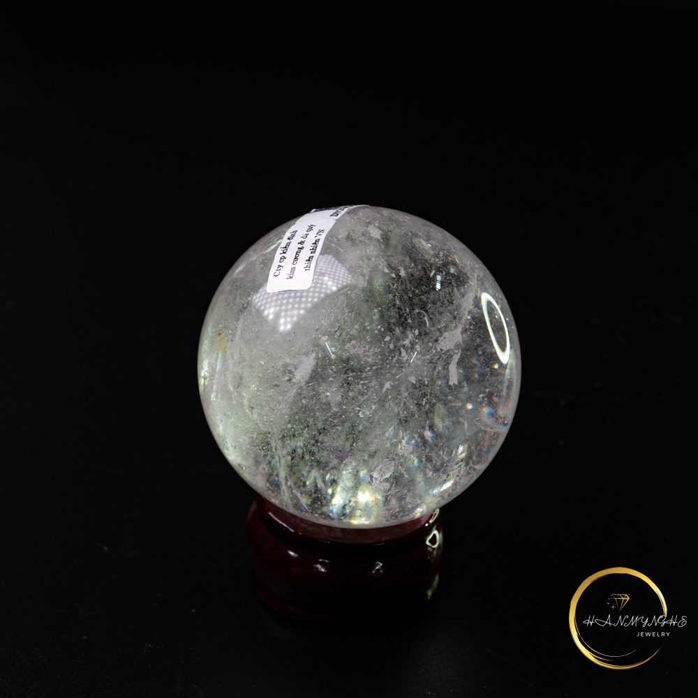 Quả cầu đá thạch anh trắng kèm giấy kiểm định HANMYNGHE 3 Quả cầu đá thạch anh trắng kèm giấy kiểm định HANMYNGHE - Hình ảnh 3