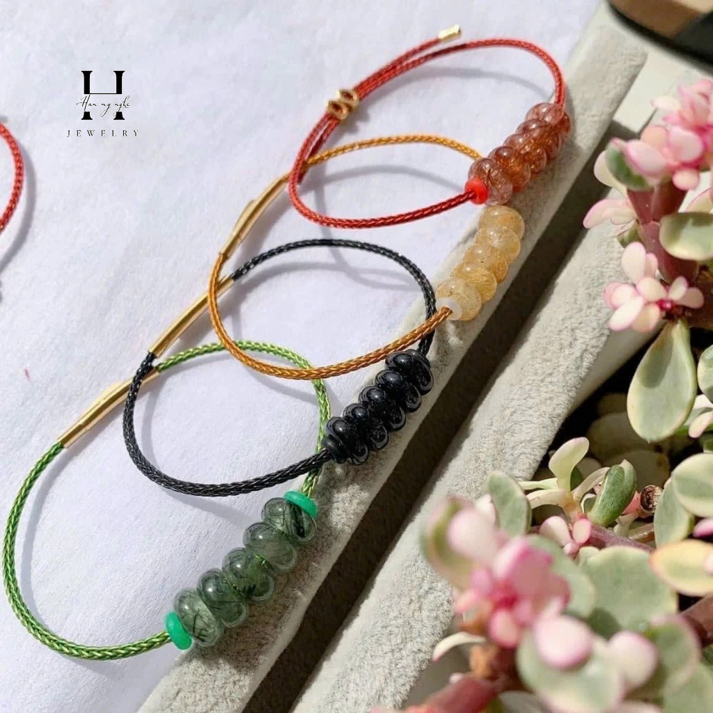 Vòng tay ngũ điếu đá thạch anh tóc HANMYNGHE 2 Vòng tay ngũ điếu đá thạch anh tóc HANMYNGHE - Hình ảnh 2
