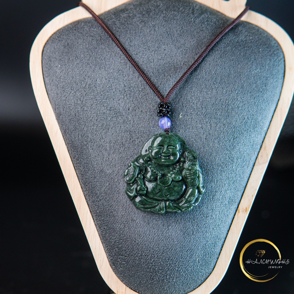 Mặt dây chuyền di lặc đá ngọc ấn độ 4cm tặng kèm dây đeo 1 Mặt dây chuyền di lặc đá ngọc ấn độ 4cm tặng kèm dây đeo