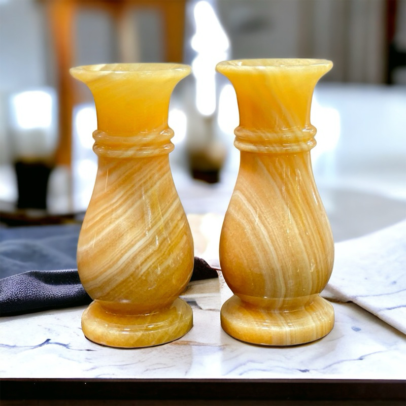 Lọ hoa đá ngọc hoàng long 20 cm tự nhiên nguyên khối HANMYNGHE 1 Lọ hoa đá ngọc hoàng long 20 cm tự nhiên nguyên khối HANMYNGHE