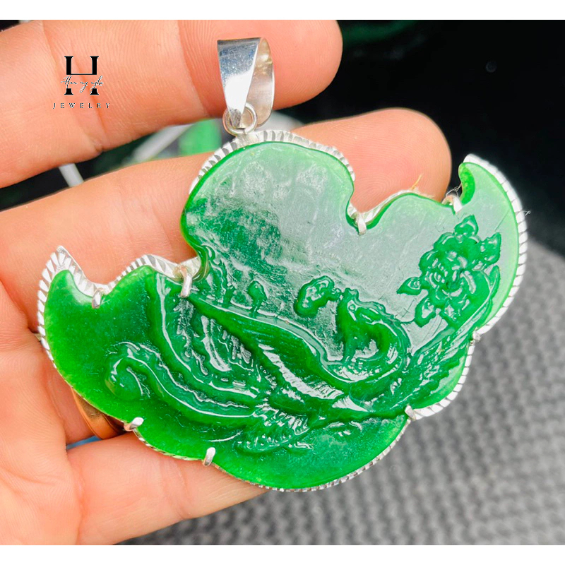 Mặt dây hầu rồng phượng đá ngọc cẩm thạch HANMYNGHE 1 Mặt dây hầu rồng phượng đá ngọc cẩm thạch HANMYNGHE