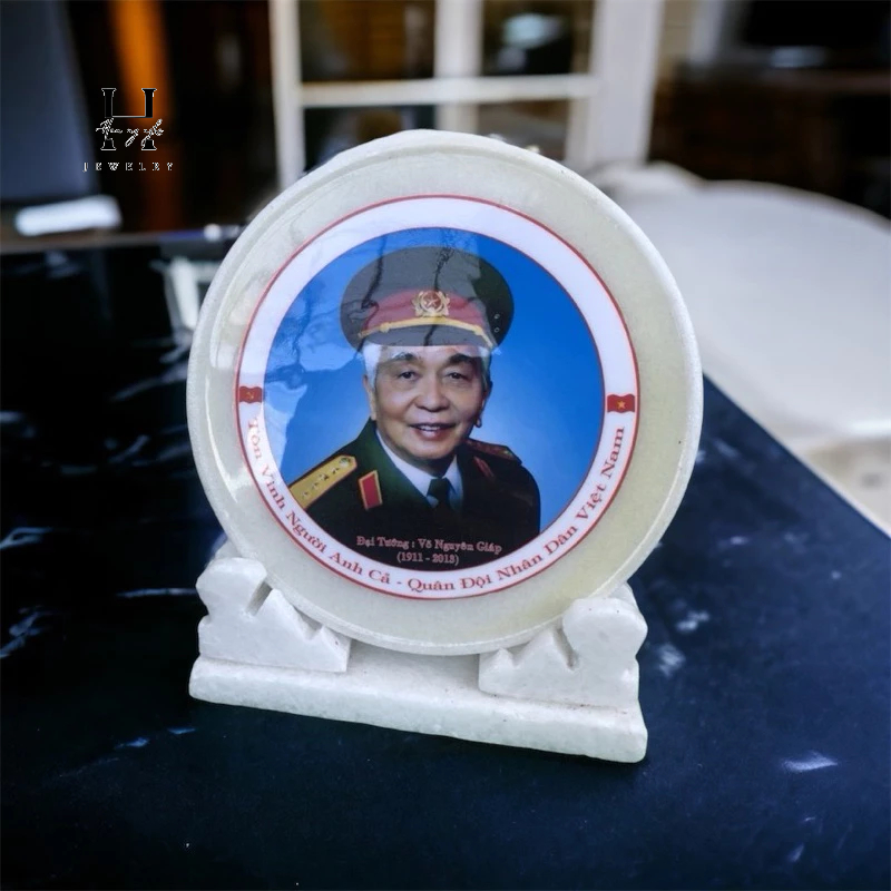 Đĩa in hình bác giáp 20cm HANMYNGHE 1 Đĩa in hình bác giáp 20cm HANMYNGHE
