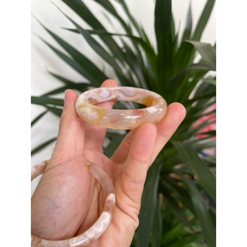 Vòng bảng đá ngọc mã não hoa anh đào HANMYNGHE 1 Vòng bảng đá ngọc mã não hoa anh đào HANMYNGHE