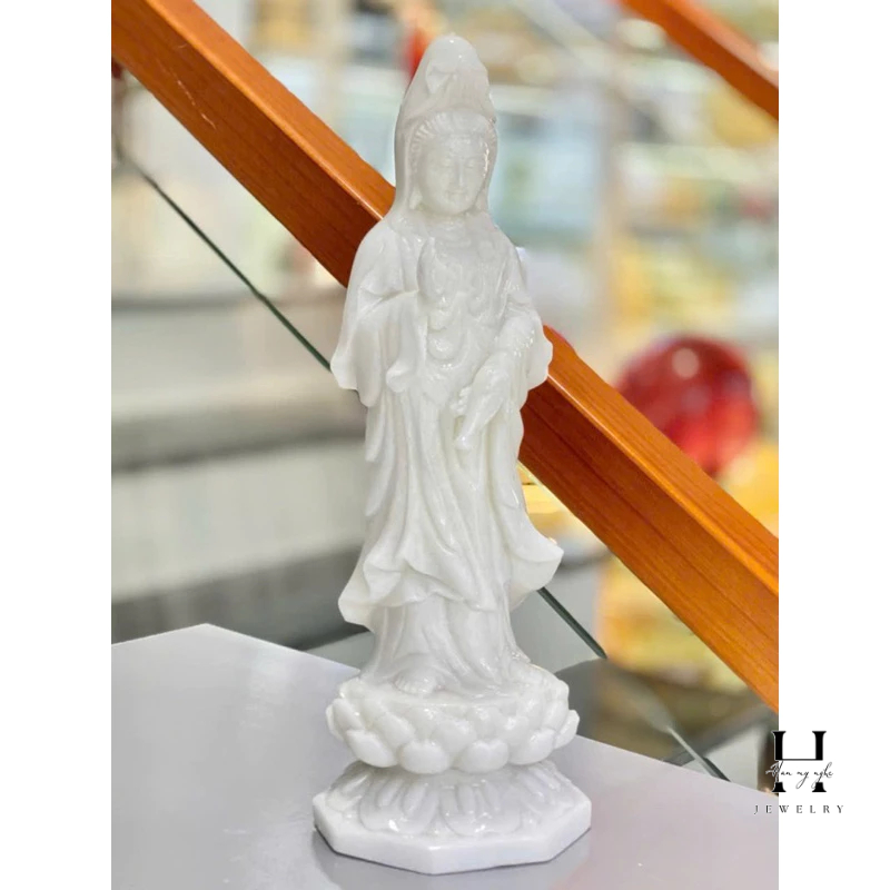 Tượng phật quan âm toạ sen đứng đá tự nhiên cao 40 cm HANMYNGHE 3 Tượng phật quan âm toạ sen đứng đá tự nhiên cao 40 cm HANMYNGHE - Hình ảnh 3