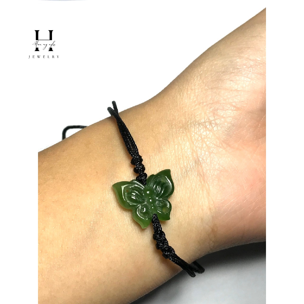 Vòng tay mặt bướm đá ngọc xanh HANMYNGHE 3 Vòng tay mặt bướm đá ngọc xanh HANMYNGHE - Ảnh 3